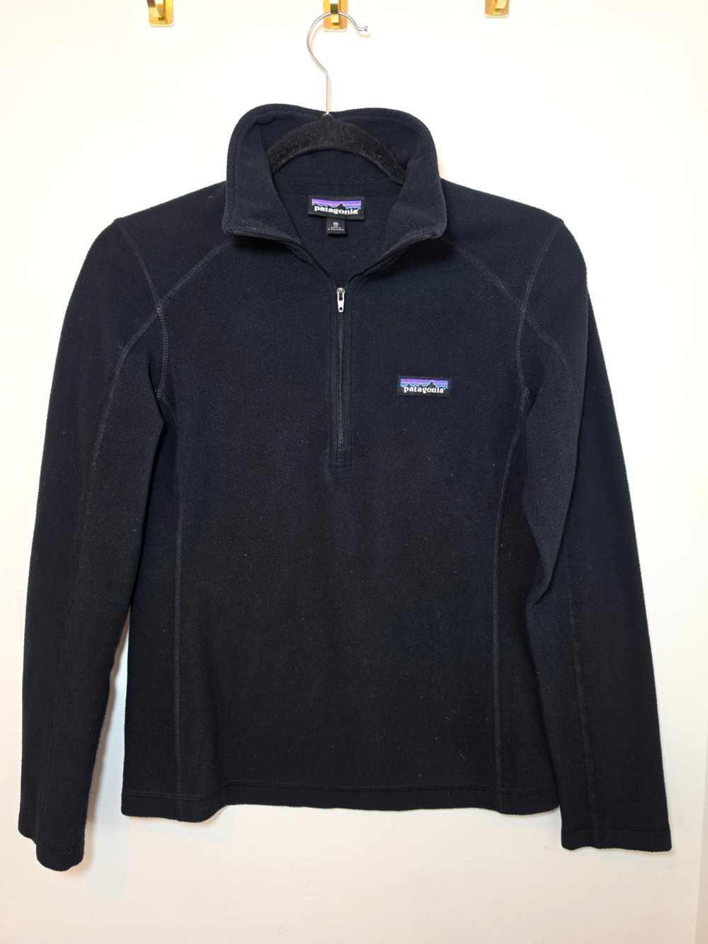 Patagonia Better Sweater Womens Xs Black Quarter Zip Fleece